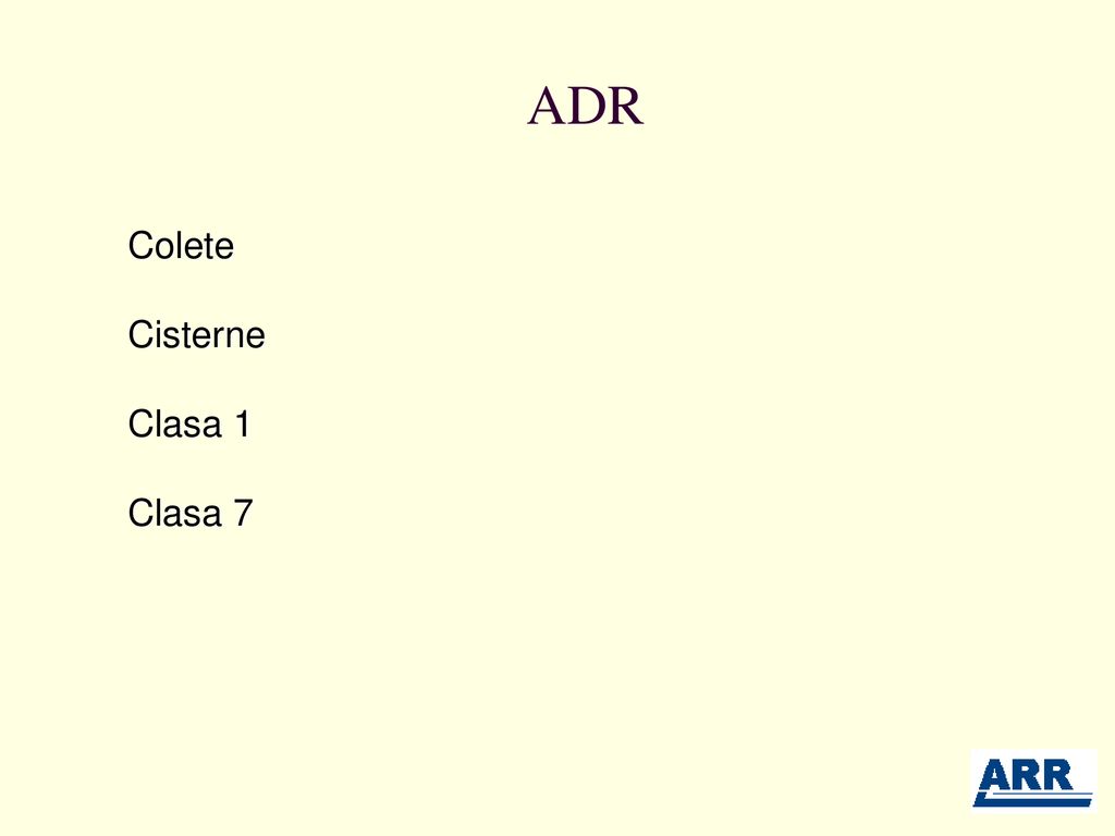 ADR Colete Cisterne Clasa 1 Clasa 7