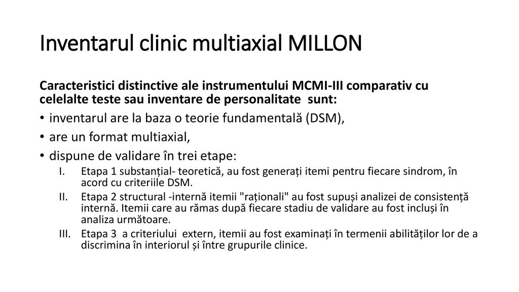 Inventarul clinic multiaxial MILLON