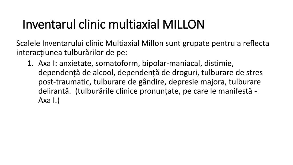 Inventarul clinic multiaxial MILLON
