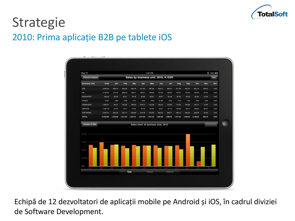 Strategie 2010: Prima aplicație B2B pe tablete iOS
