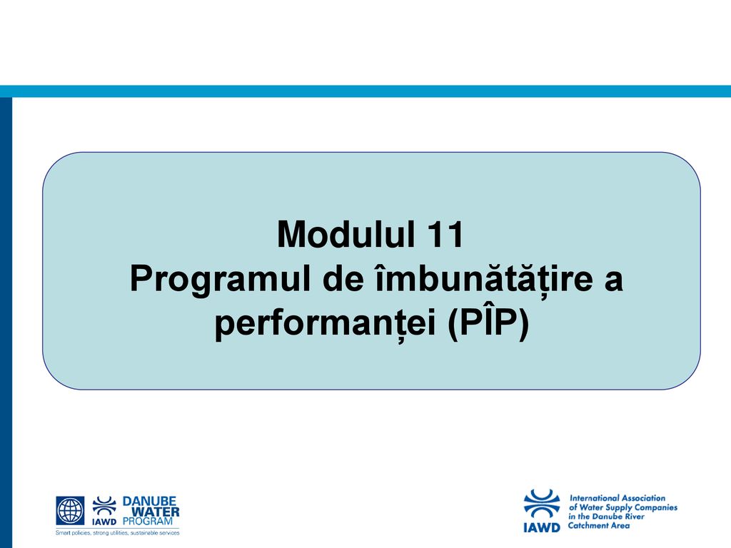 Modulul 11 Programul de îmbunătățire a performanței (PÎP)