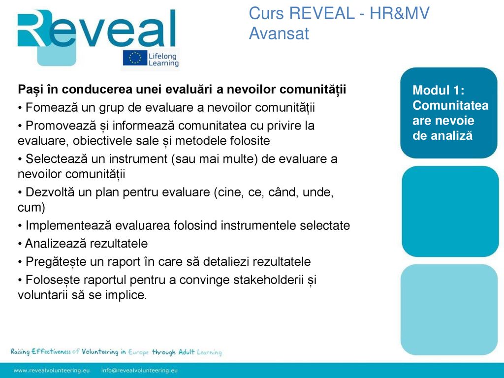Curs REVEAL - HR&MV Avansat