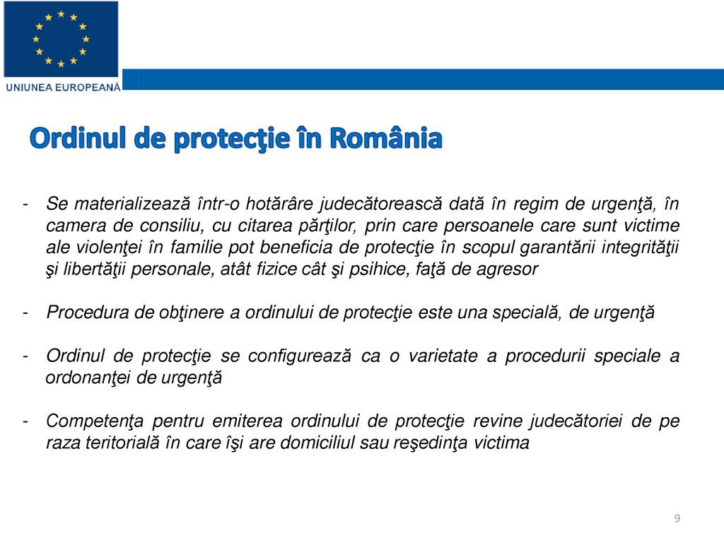 Ordinul de protecţie în România