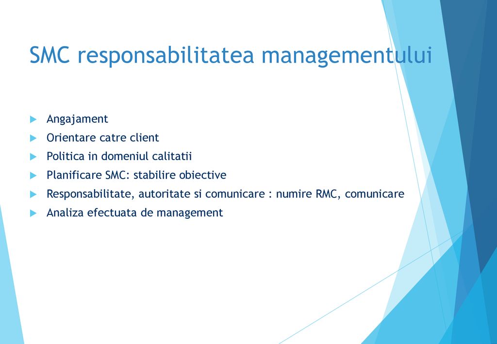 SMC responsabilitatea managementului