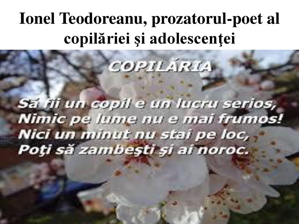 Ionel Teodoreanu, prozatorul-poet al copilăriei şi adolescenţei