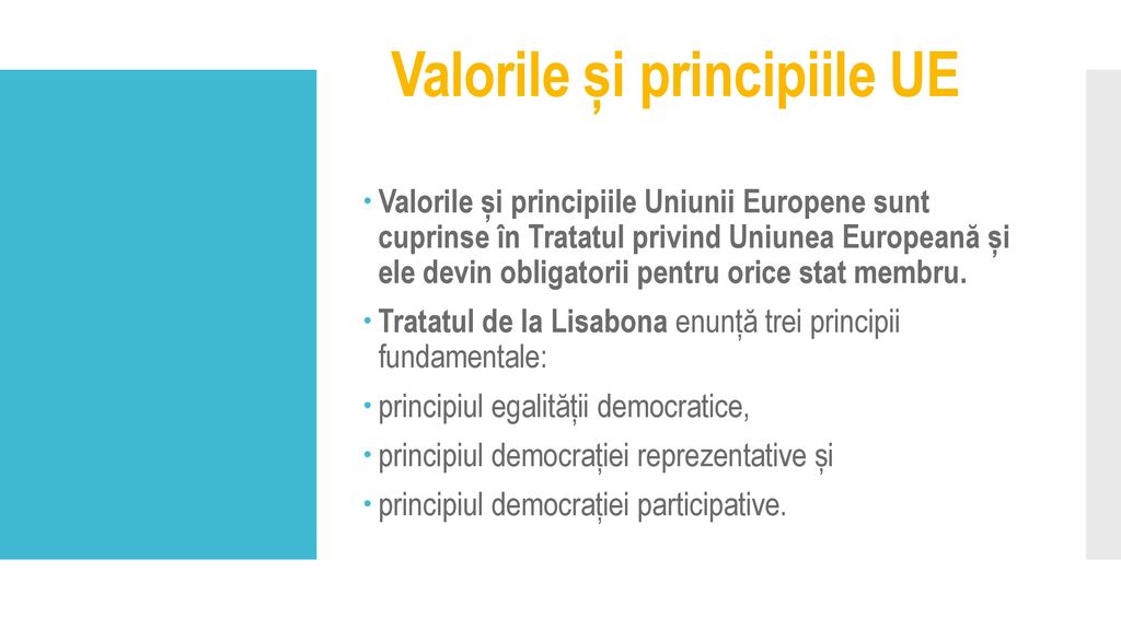 Valorile și principiile UE
