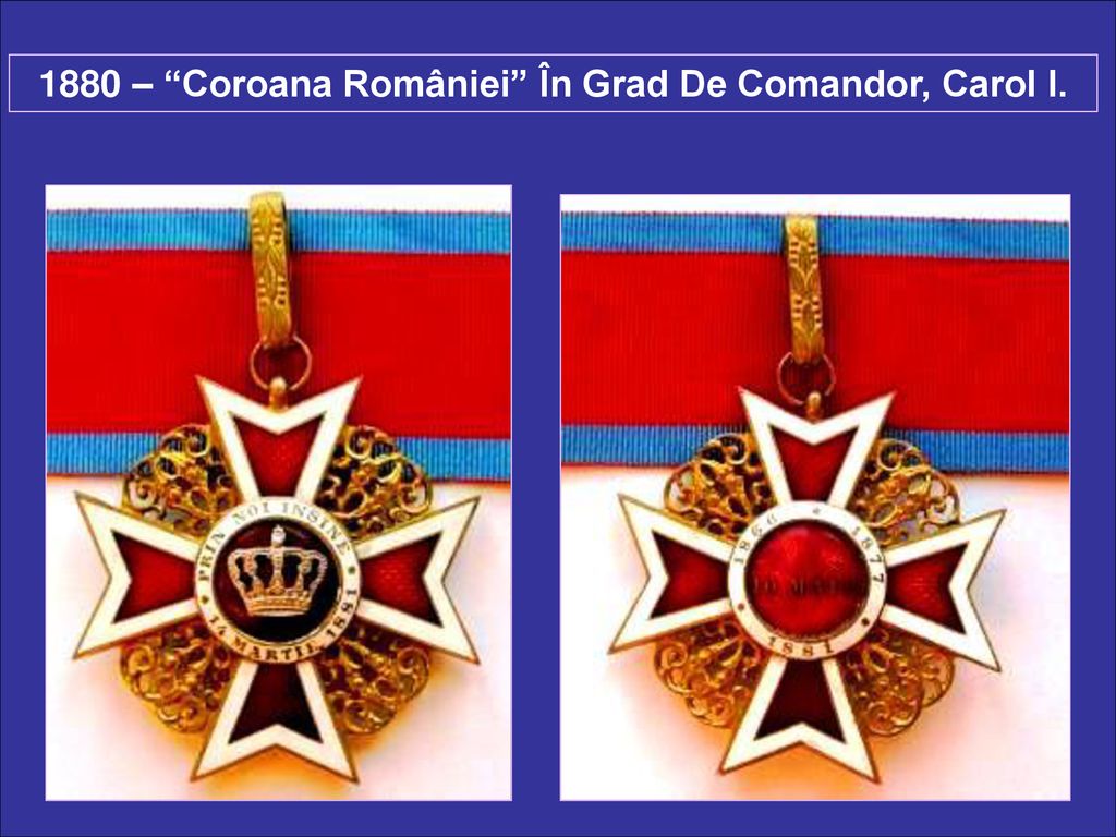 1880 – Coroana României În Grad De Comandor, Carol I.