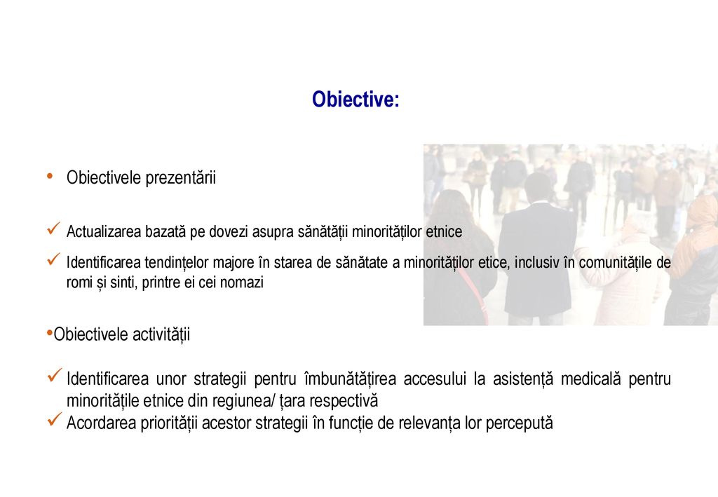 Obiective: Obiectivele prezentării Obiectivele activității