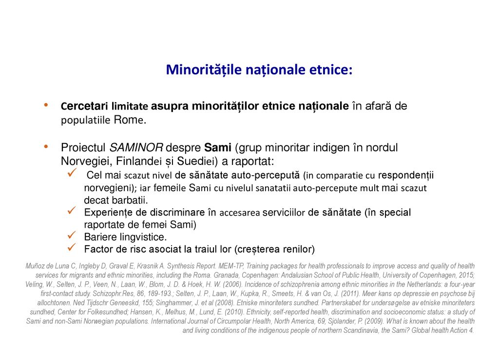Minoritățile naționale etnice: