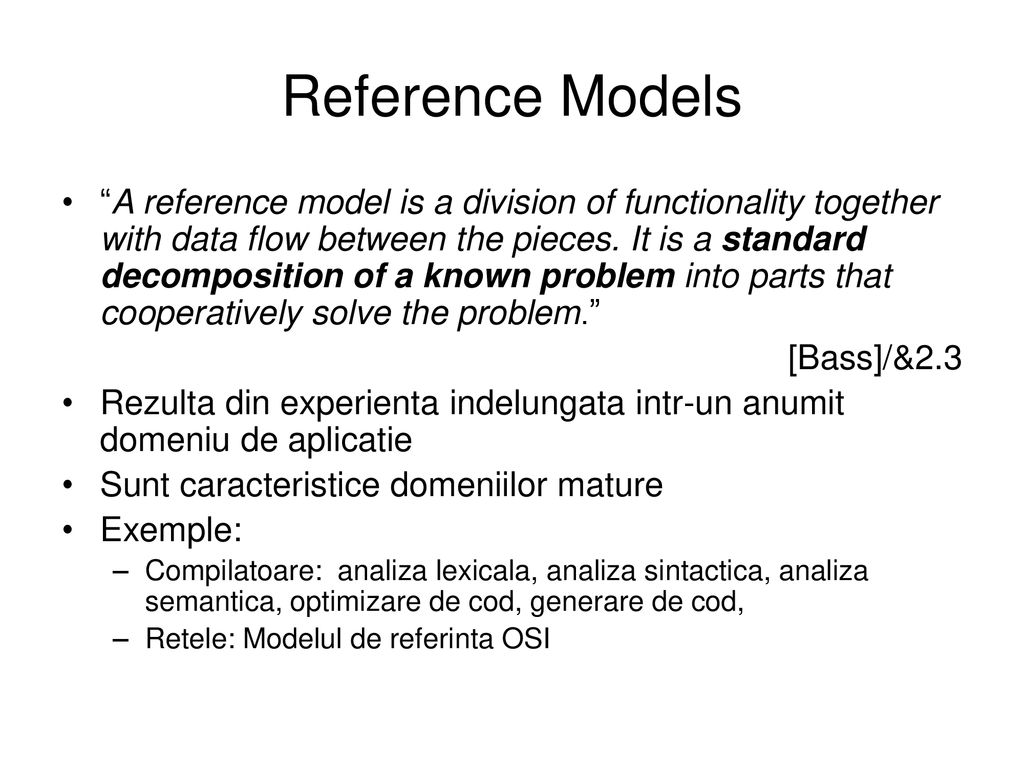 Reference Models