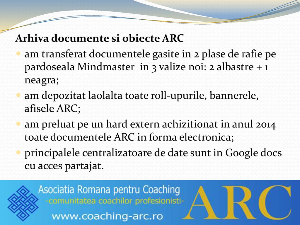 Arhiva documente si obiecte ARC