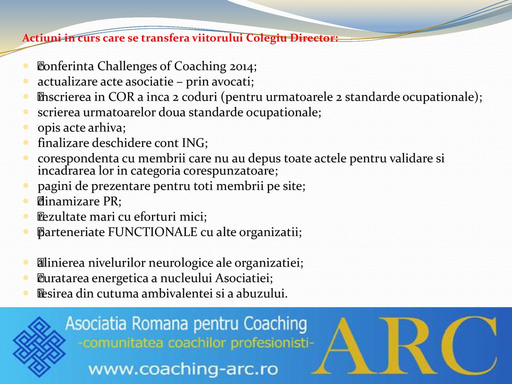 conferinta Challenges of Coaching 2014;