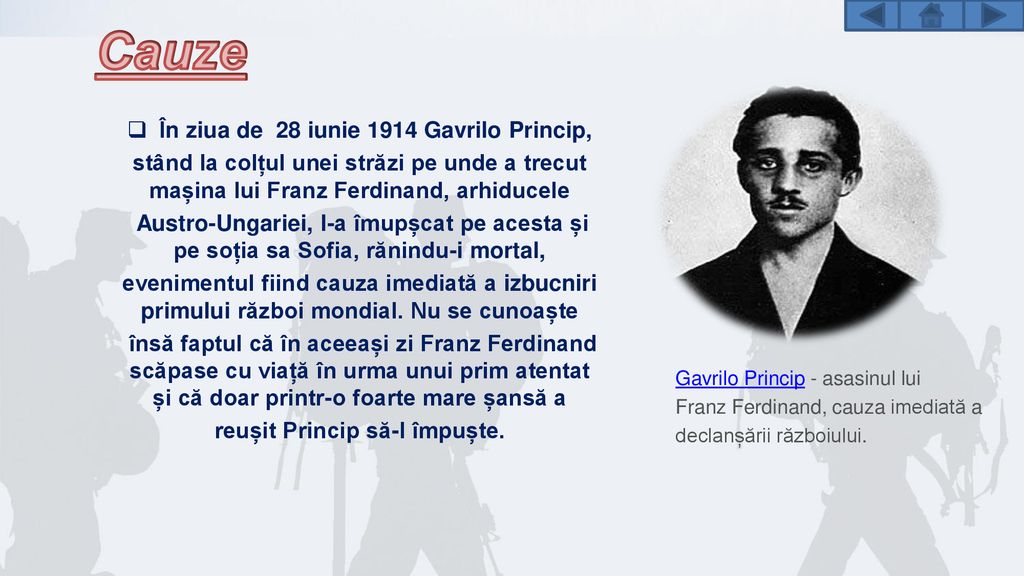 În ziua de 28 iunie 1914 Gavrilo Princip,