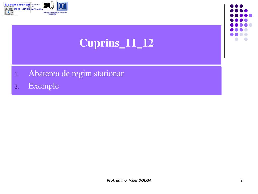 Cuprins_11_12 Abaterea de regim stationar Exemple