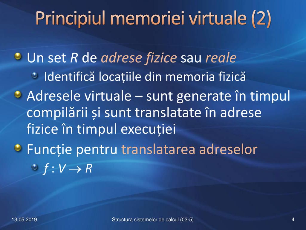 Principiul memoriei virtuale (2)