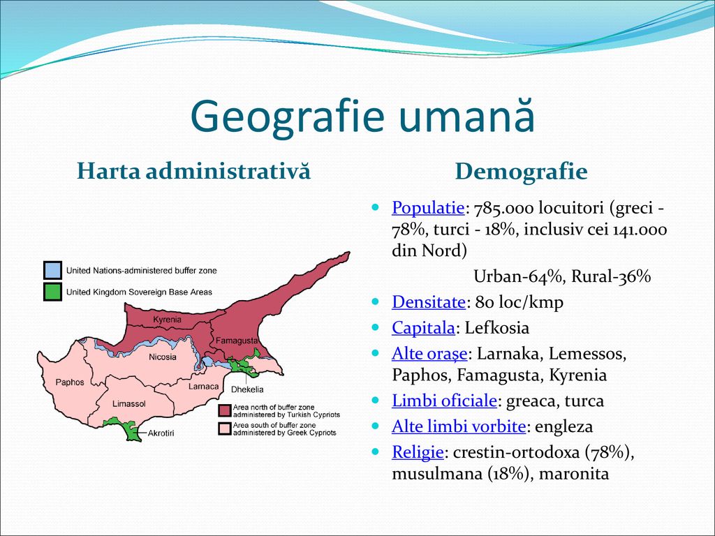 Geografie umană Harta administrativă Demografie