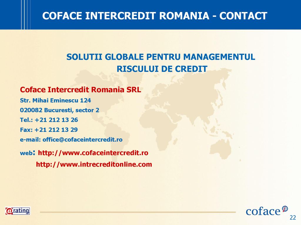 COFACE INTERCREDIT ROMANIA - CONTACT