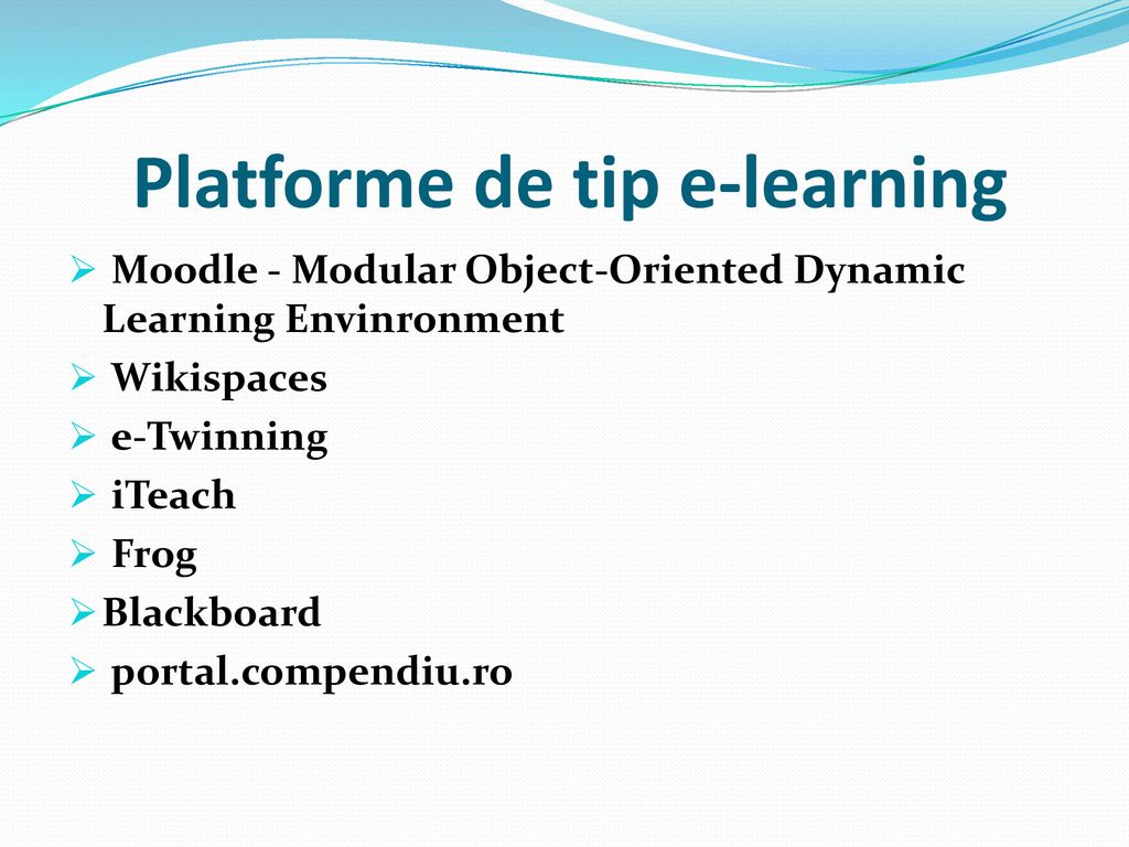 Platforme de tip e-learning