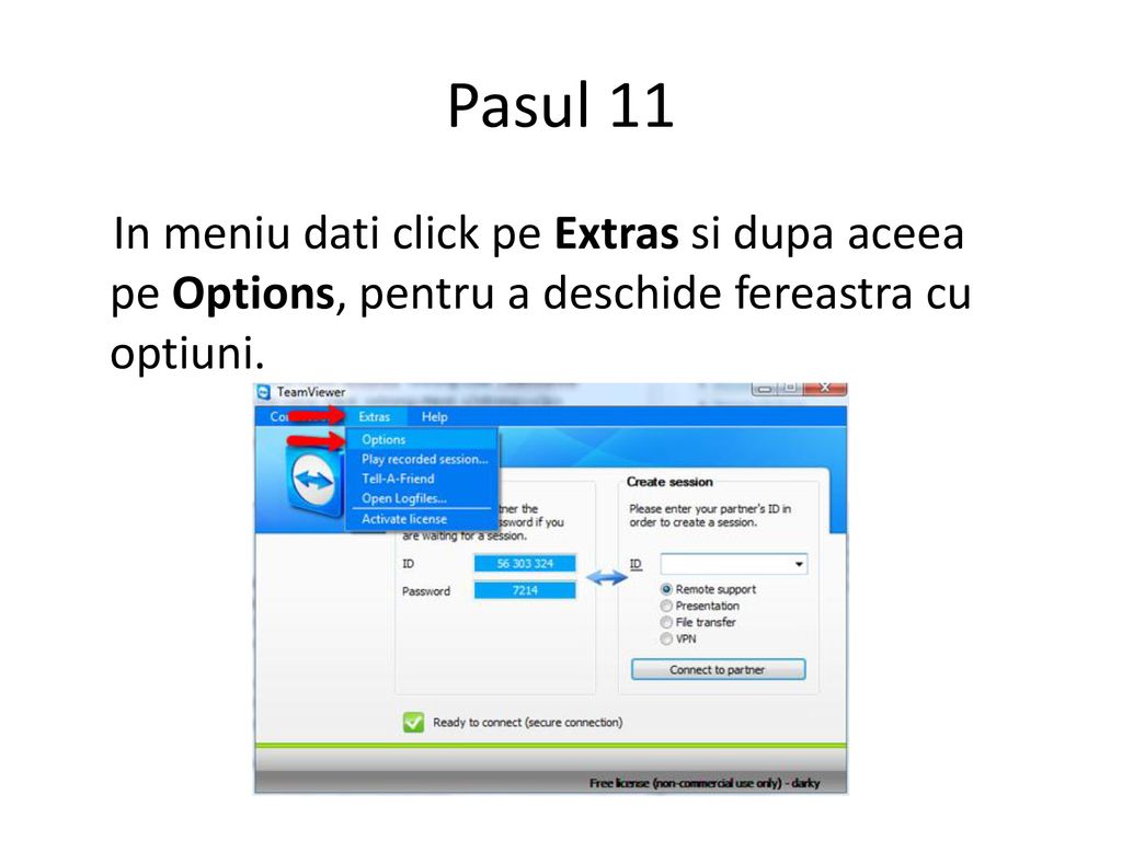 Pasul 11 In meniu dati click pe Extras si dupa aceea pe Options, pentru a deschide fereastra cu optiuni.