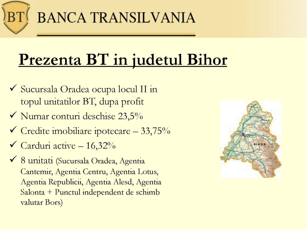 Prezenta BT in judetul Bihor