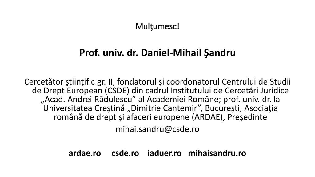 Prof. univ. dr. Daniel-Mihail Şandru