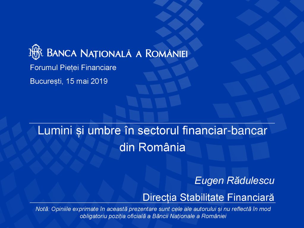 Eugen Rădulescu Direcția Stabilitate Financiară