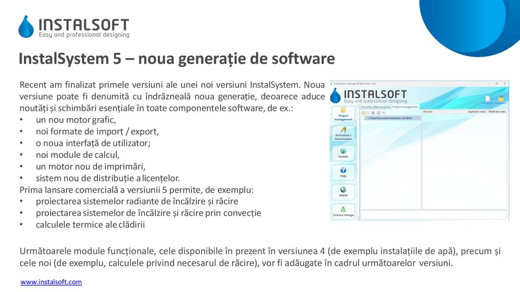 InstalSystem 5 – noua generație de software