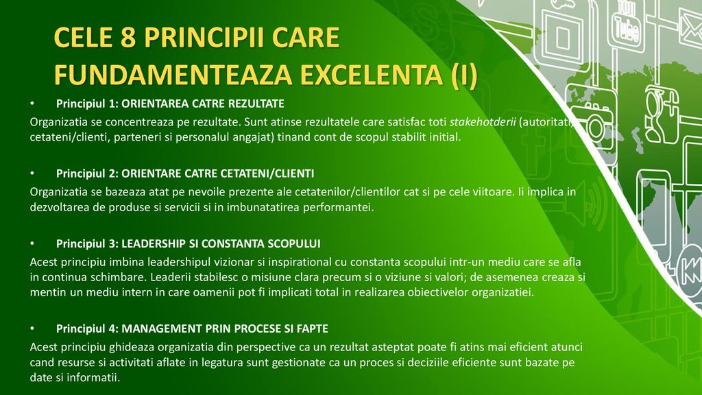 CELE 8 PRINCIPII CARE FUNDAMENTEAZA EXCELENTA (I)