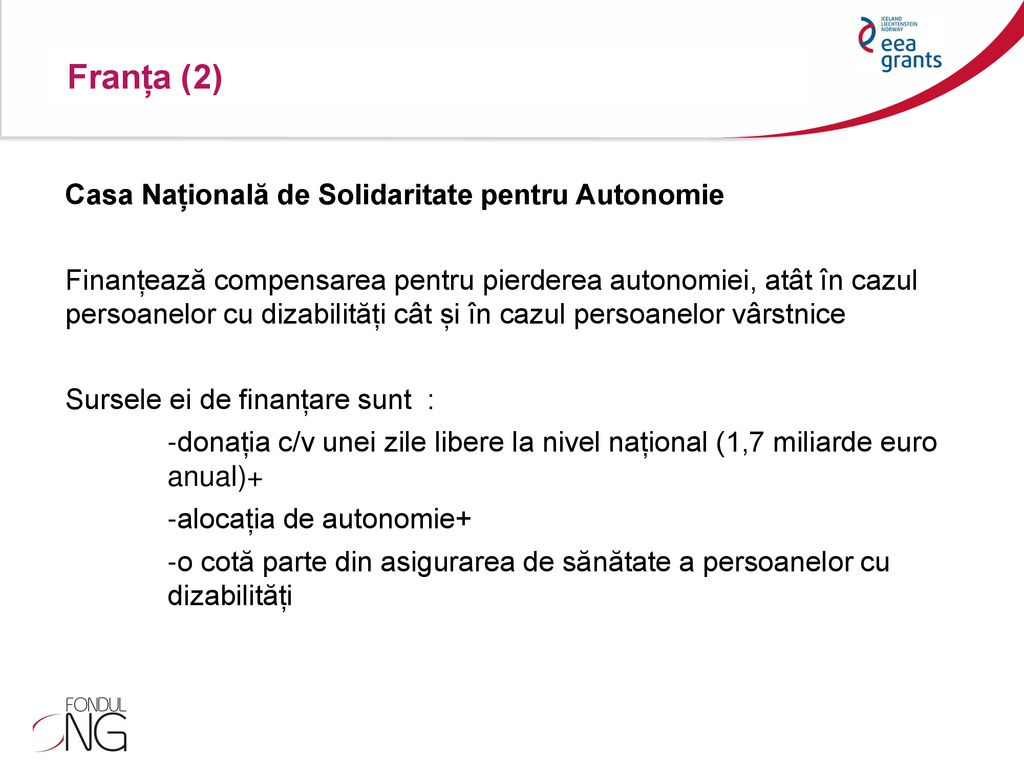 Franța (2) Casa Națională de Solidaritate pentru Autonomie