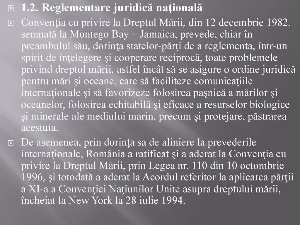 1.2. Reglementare juridică naţională