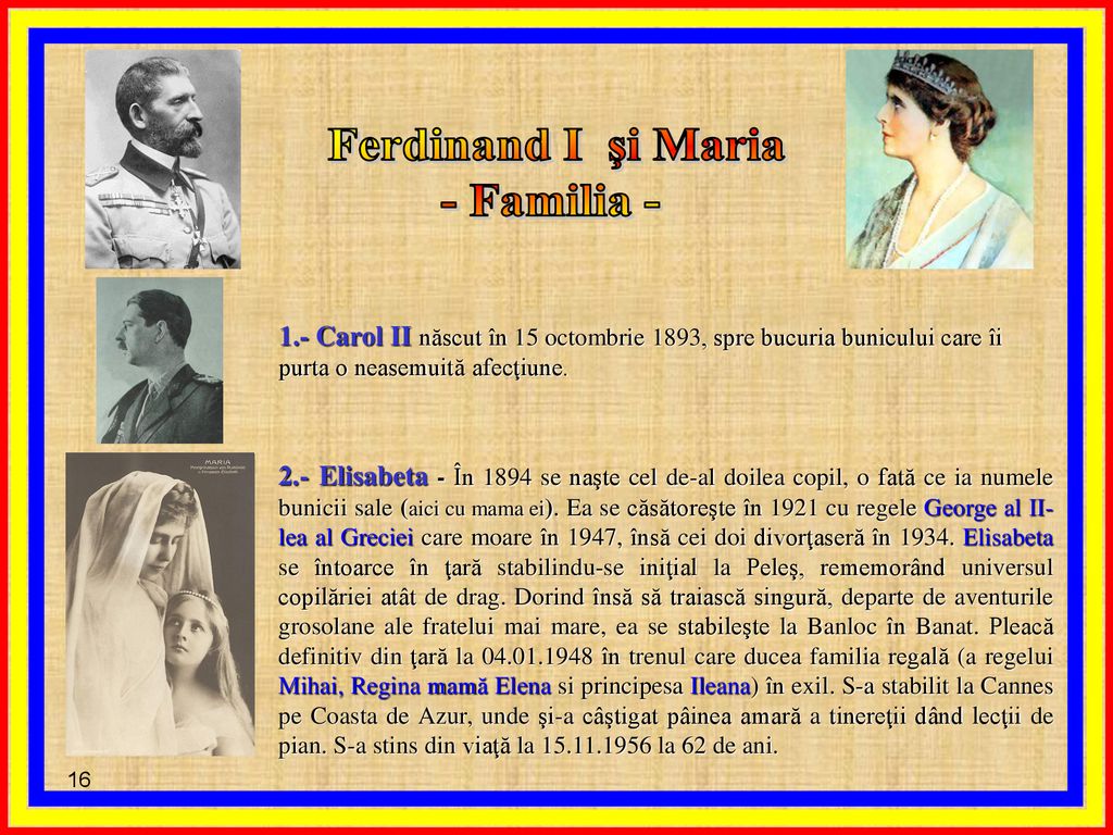 Ferdinand I şi Maria - Familia -