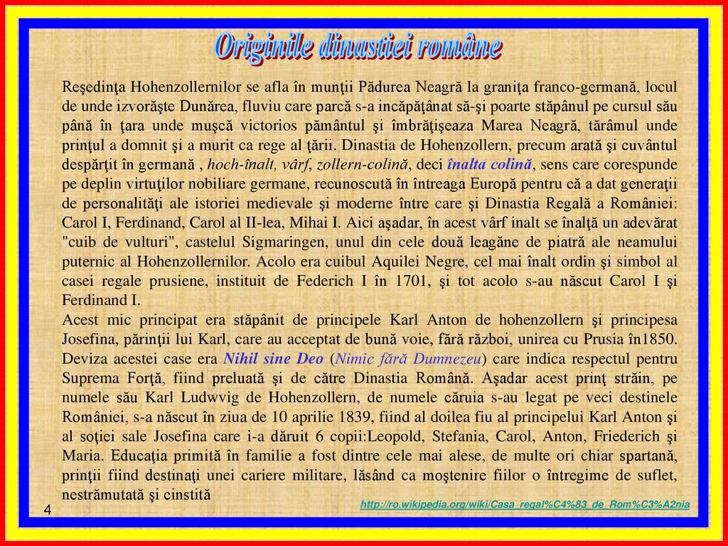 Originile dinastiei române