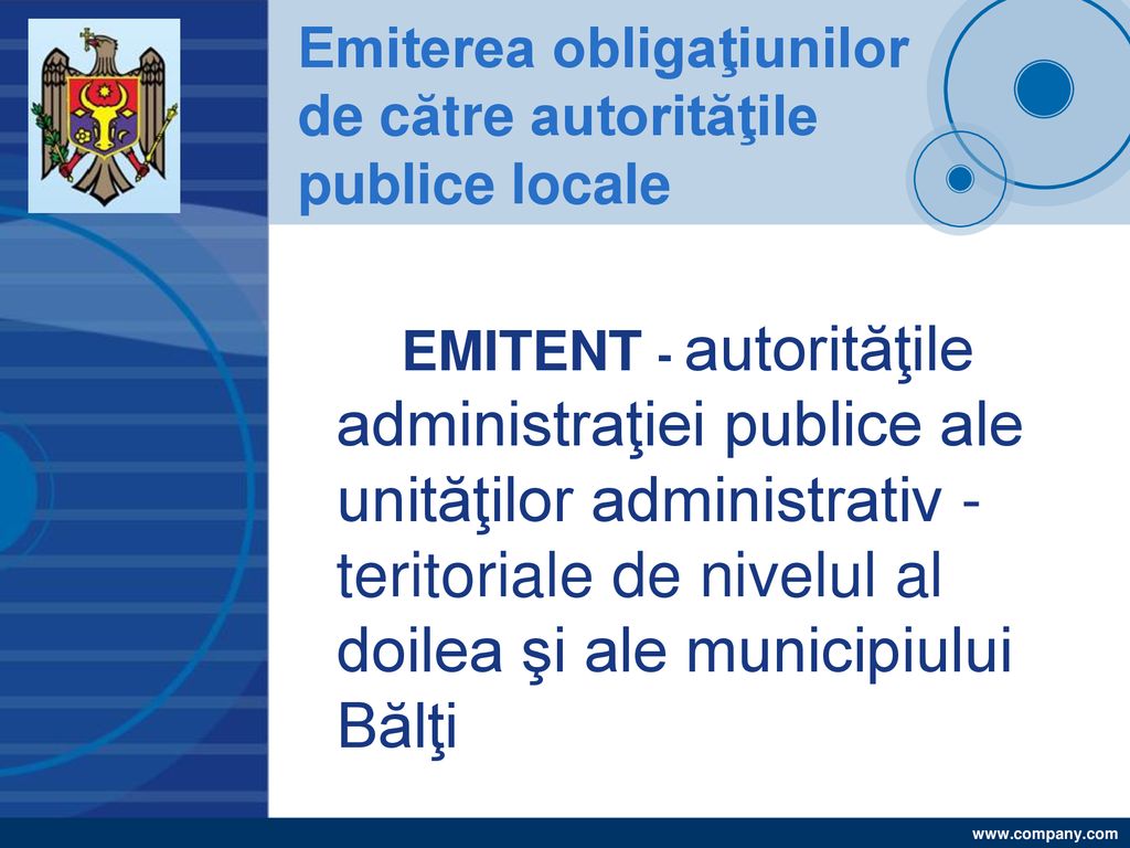 Emiterea obligaţiunilor de către autorităţile publice locale