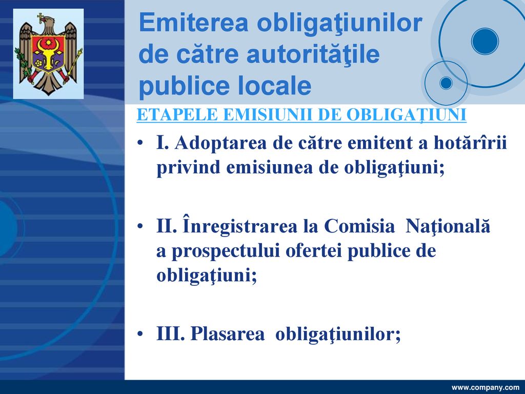 Emiterea obligaţiunilor de către autorităţile publice locale