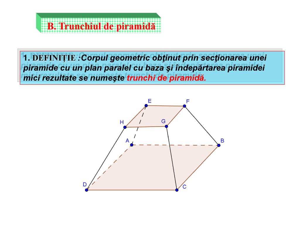 B. Trunchiul de piramidă