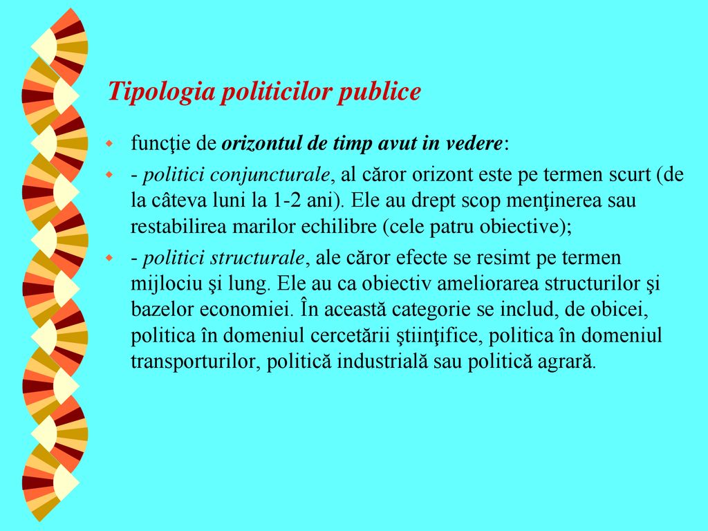 Tipologia politicilor publice