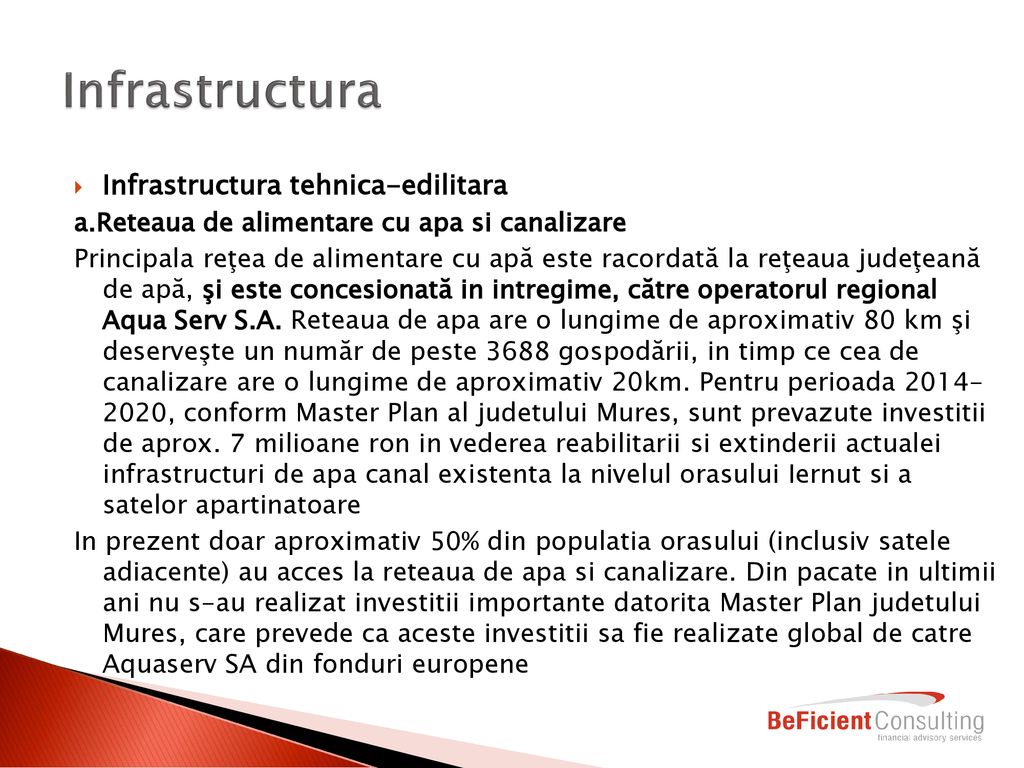 Infrastructura Infrastructura tehnica-edilitara