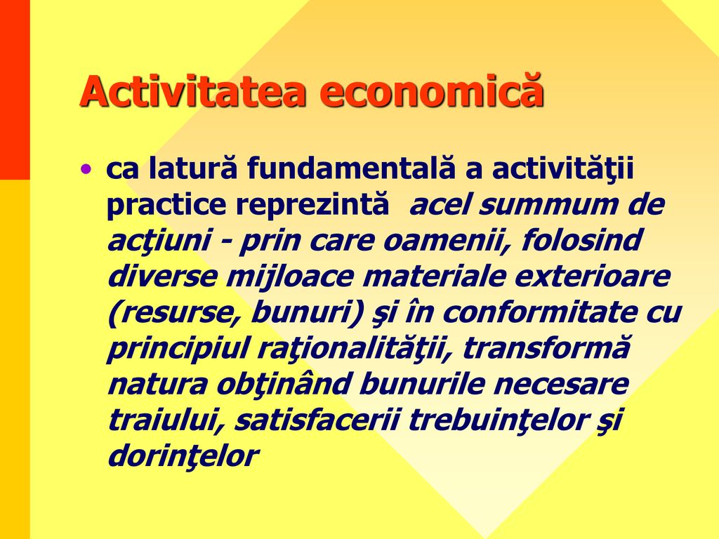 Activitatea economică