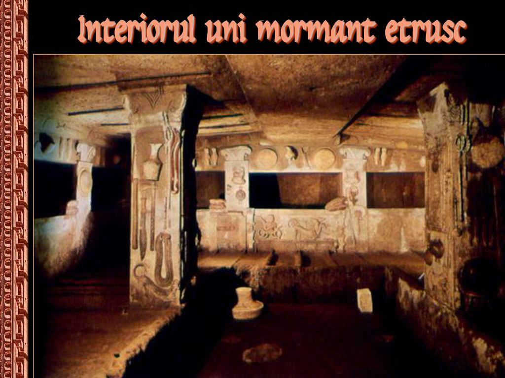 Interiorul uni mormant etrusc