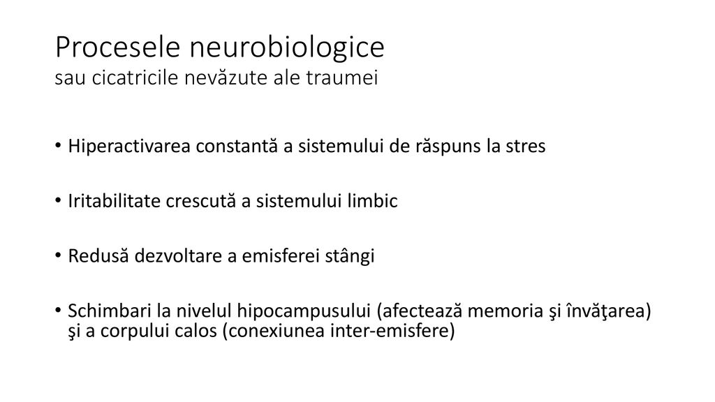 Procesele neurobiologice sau cicatricile nevăzute ale traumei