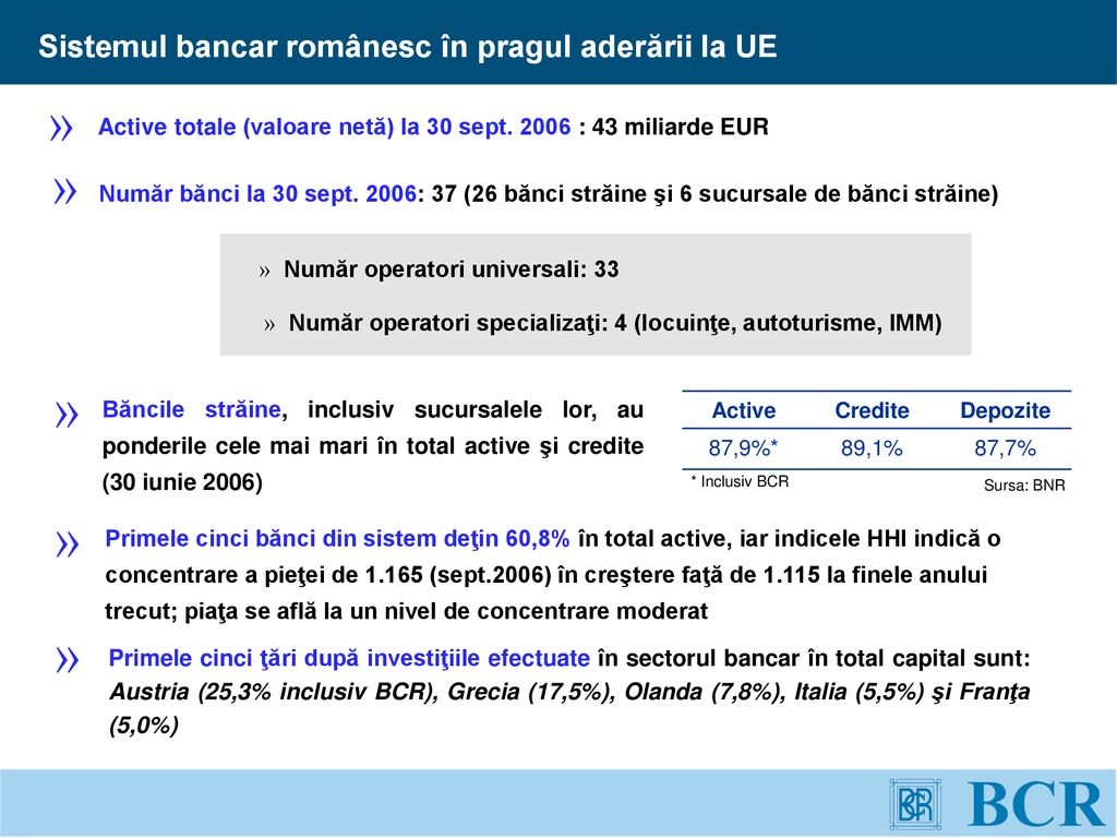 Sistemul bancar românesc în pragul aderării la UE