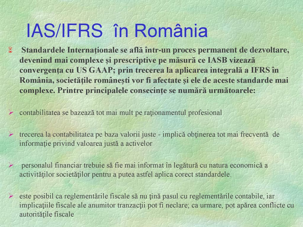 IAS/IFRS în România