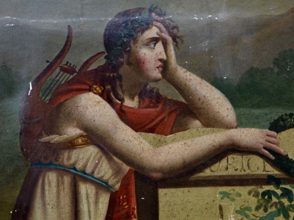 Crying Orpheus Eurydice - Large Panel Wallpaper Nineteenth