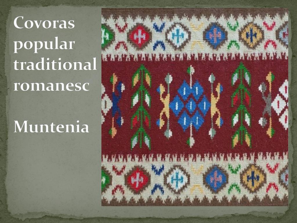 Covoras popular traditional romanesc Muntenia