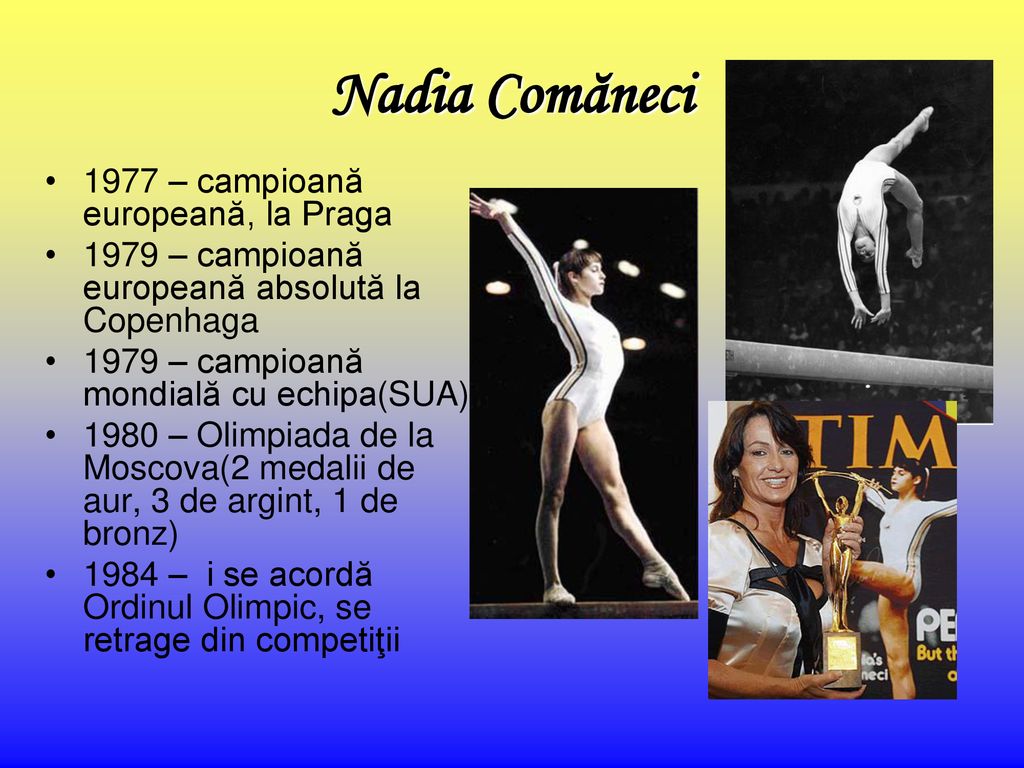 Nadia Comăneci 1977 – campioană europeană, la Praga