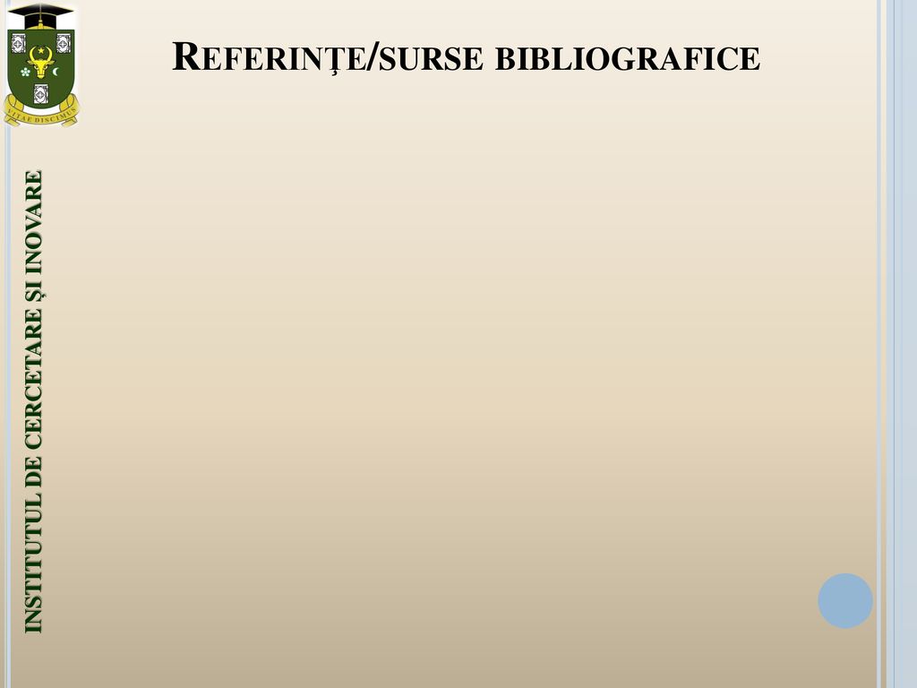 Referinţe/surse bibliografice