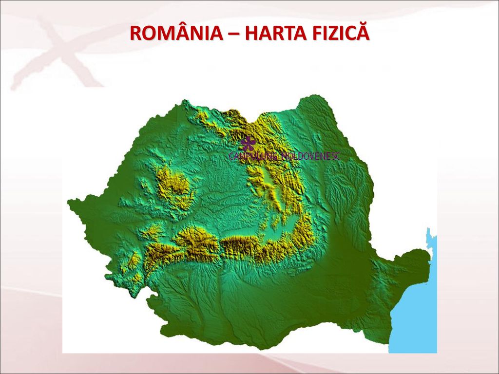 ROMÂNIA – HARTA FIZICĂ