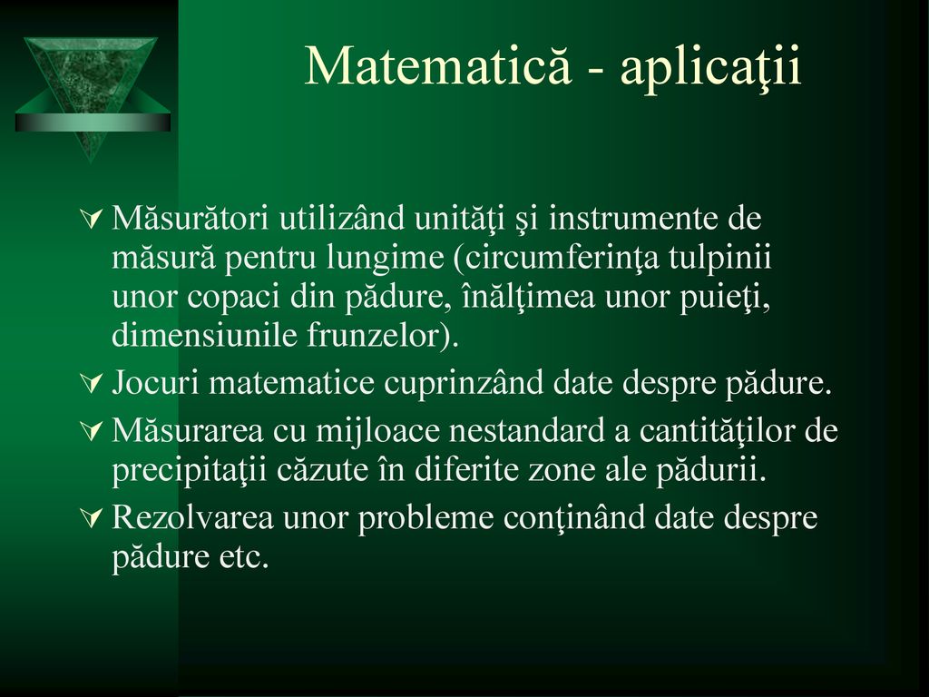 Matematică - aplicaţii