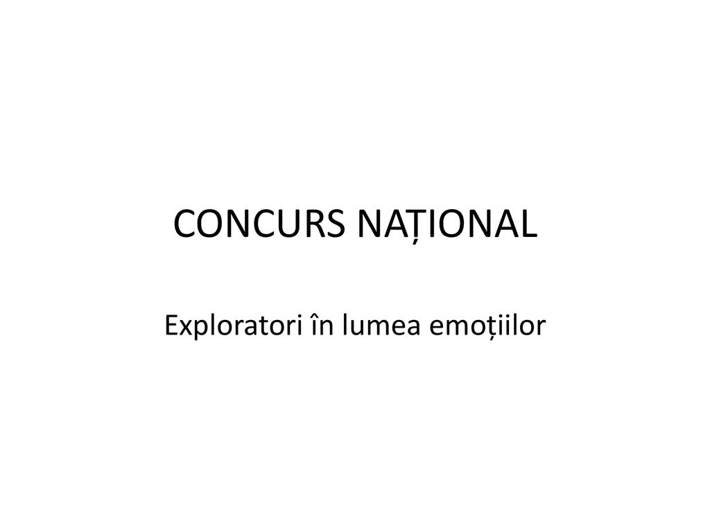 Exploratori în lumea emoțiilor