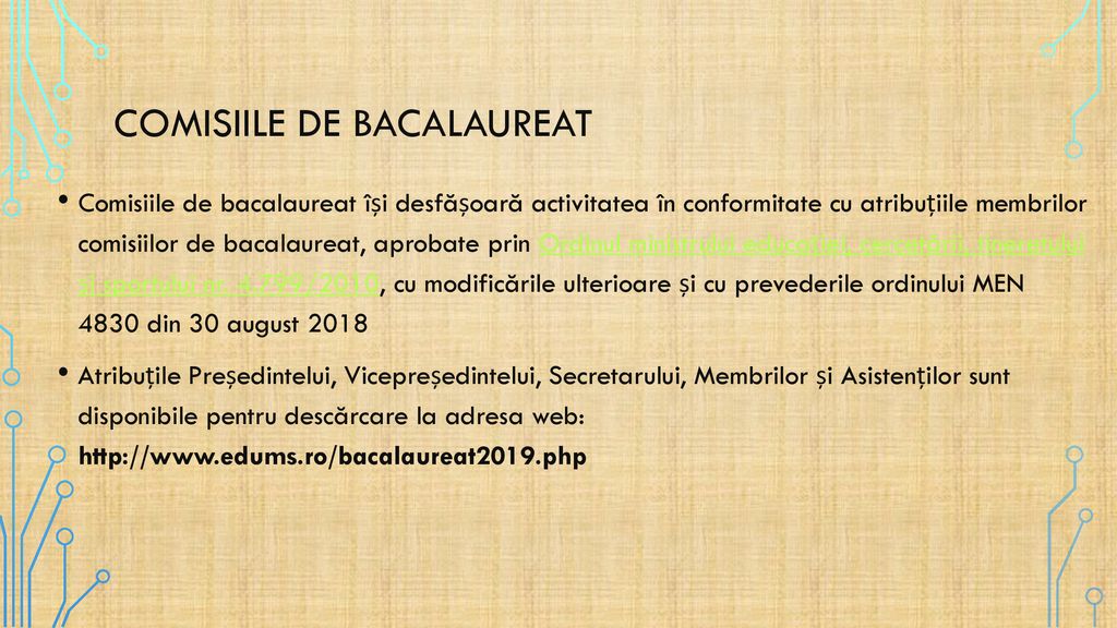 COMISIILE DE BACALAUREAT